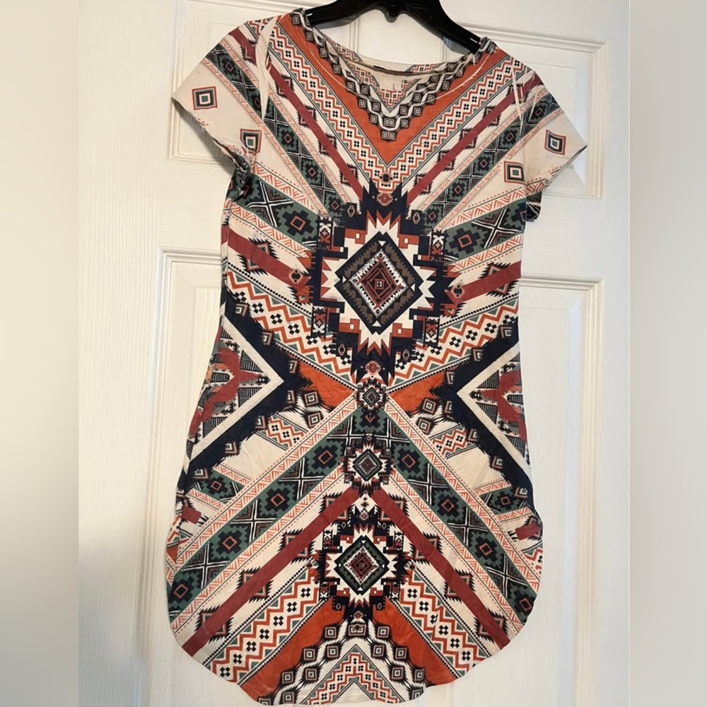 Cleo Aztec print dress